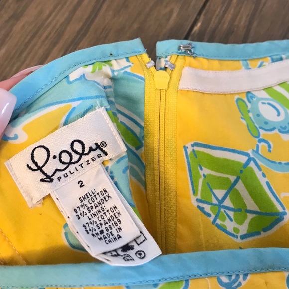 🌸Lilly Pulitzer Les Monkeys Strapless Faux Wrap🌸 - Picture 5 of 7